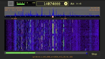 Captures d'écran de rtl_tcp SDR