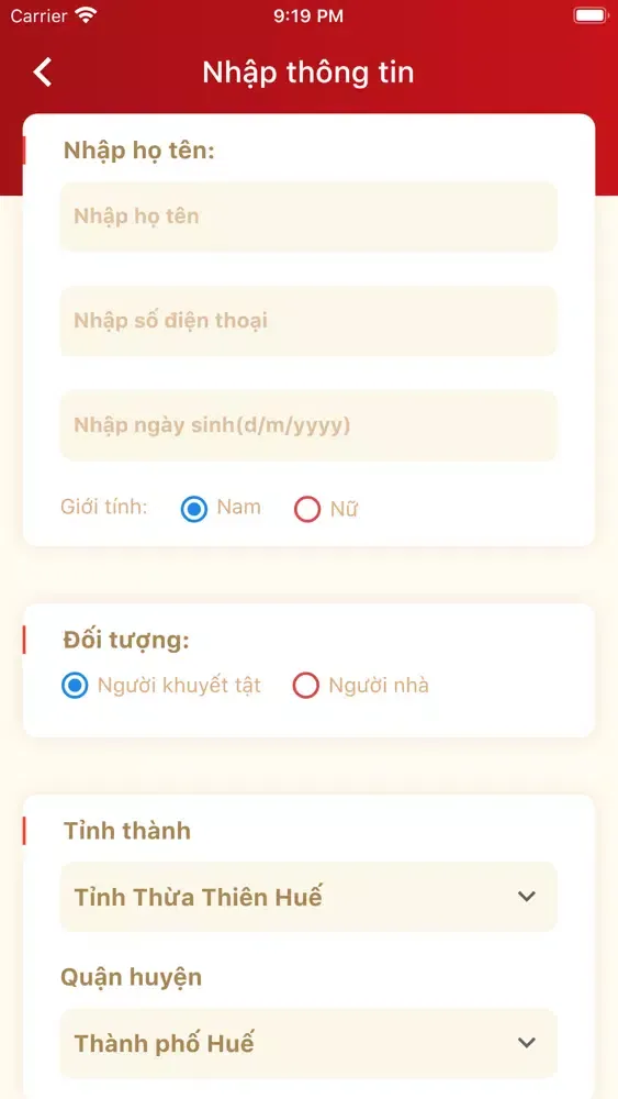 Hỗ Trợ NKT Ekran Görüntüleri