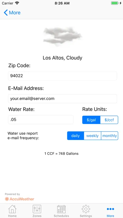 Zrzuty ekranu H2OPro Sprinkler Timer