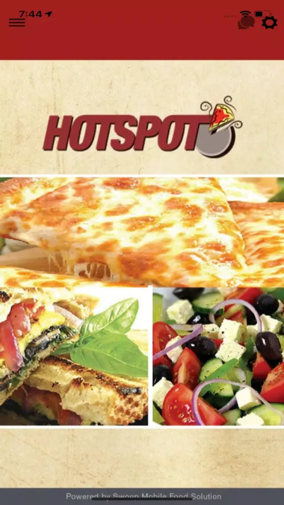Tangkapan layar HotSpot Pizzeria App