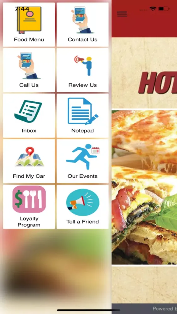 Tangkapan layar HotSpot Pizzeria App