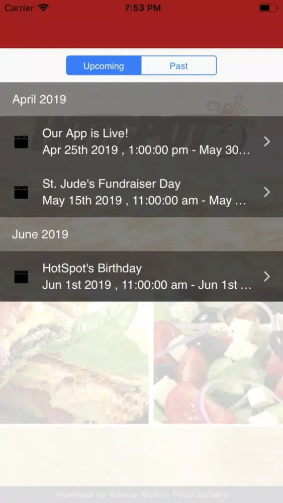 Tangkapan layar HotSpot Pizzeria App