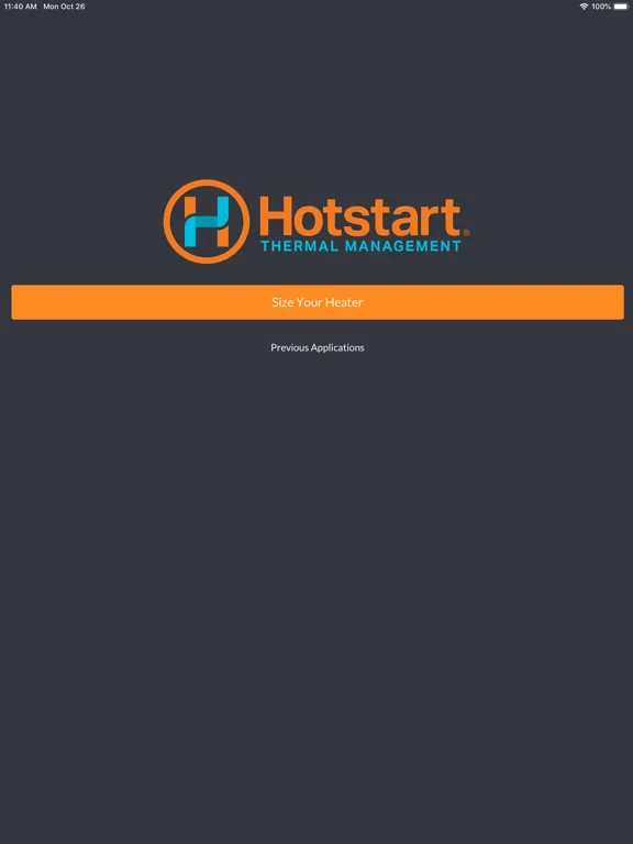 Hotstart Heater Sizing App iPad  스크린샷