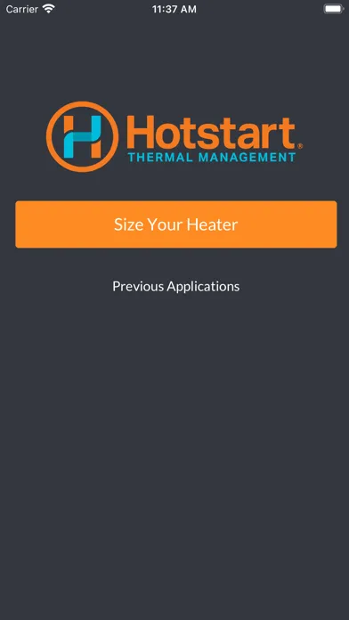 Hotstart Heater Sizing App 스크린샷