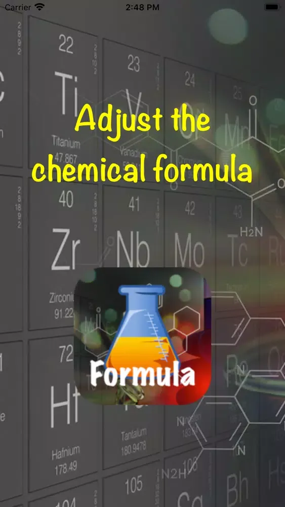 Adjust the chemical formula應用截圖