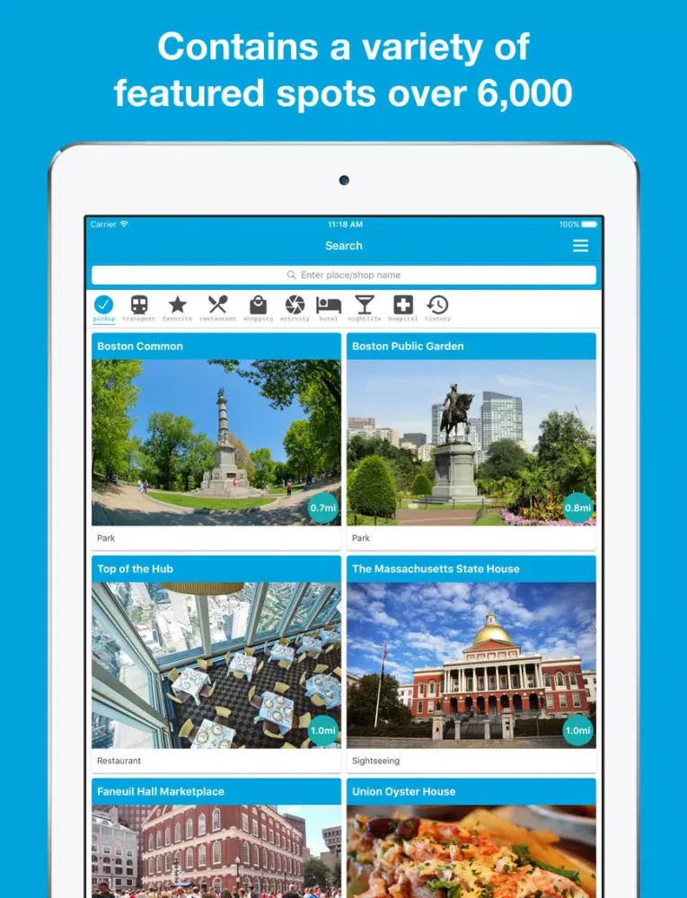 Boston, USA guide, Pilot - Completely supported offline use, Insanely simple iPad  Screenshots