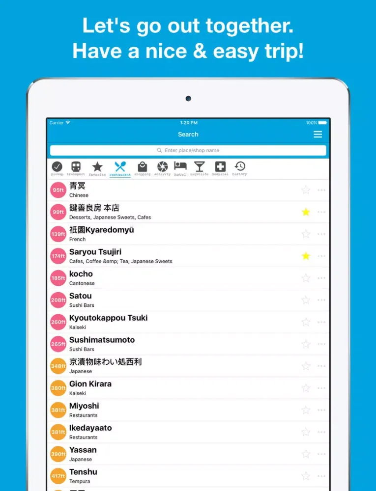 Screenshot di Kyoto guide, Pilot - Completely supported offline use, Insanely simple iPad 