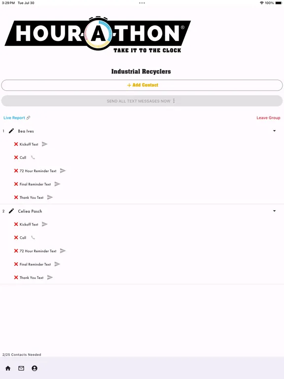 Capturas de pantalla de Hour-A-Thon Quicktext iPad 