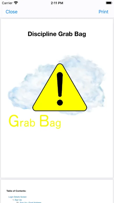 Ảnh chụp màn hình của Discipline Grab Bag