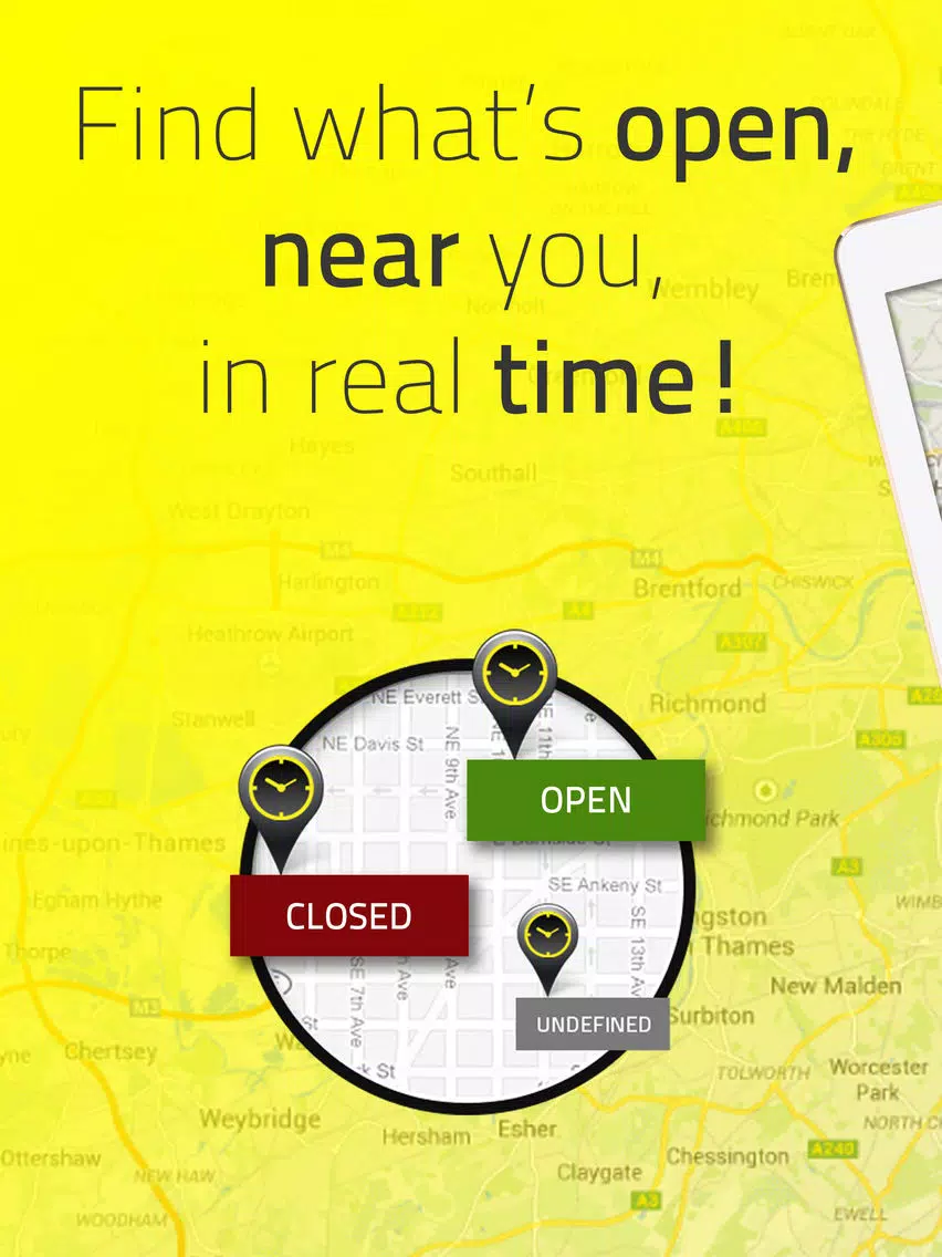 Tangkapan layar US Places & Hours Find Near Me iPad 