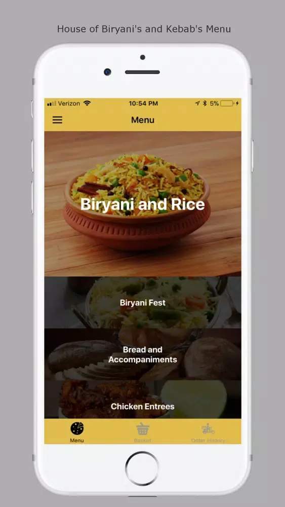 Tangkapan layar House of Biryanis and Kababs