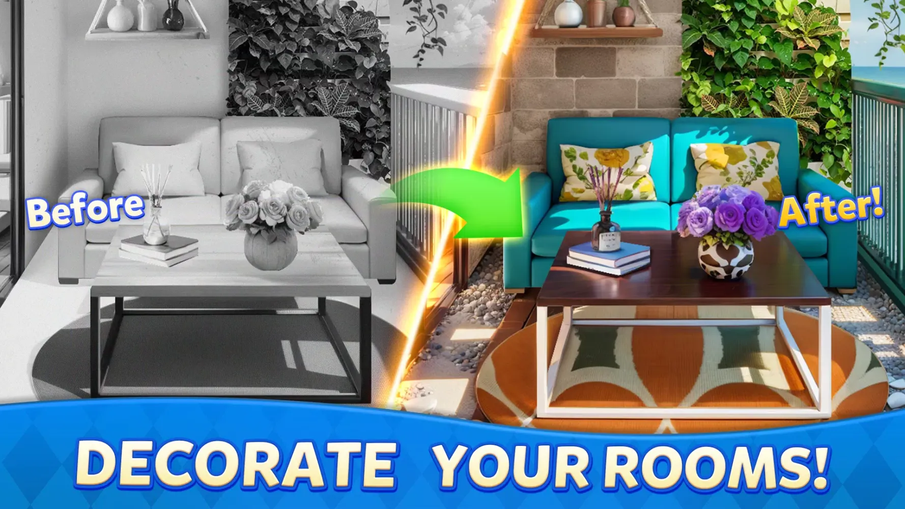 ภาพหน้าจอของ Dream Decor：Makeover Match