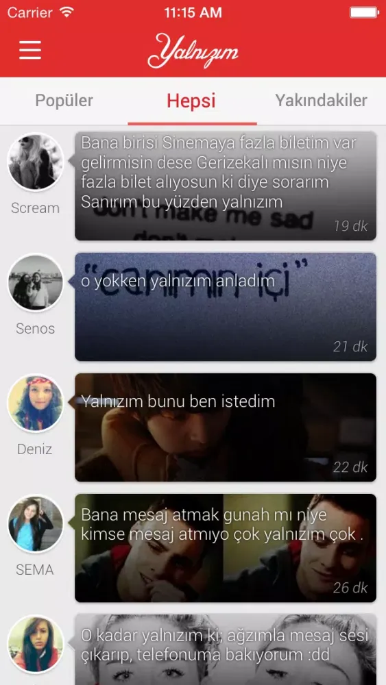 Yalnızım Screenshots