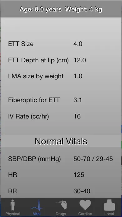 Captures d'écran de Pediatric Gas for Anesthesia