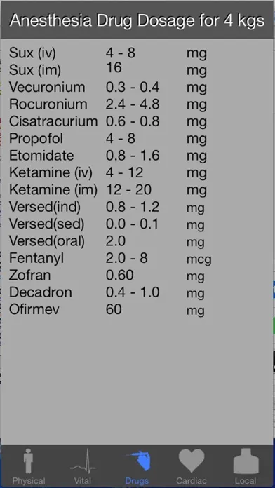 Captures d'écran de Pediatric Gas for Anesthesia