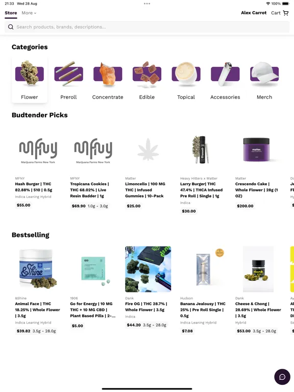 Ảnh chụp màn hình của House of Strains iPad 