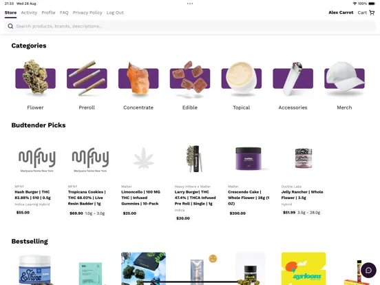 Ảnh chụp màn hình của House of Strains iPad 