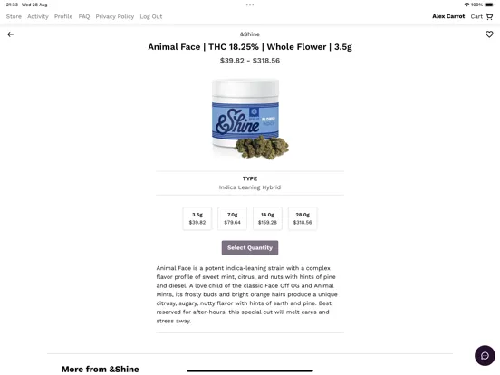 Ảnh chụp màn hình của House of Strains iPad 