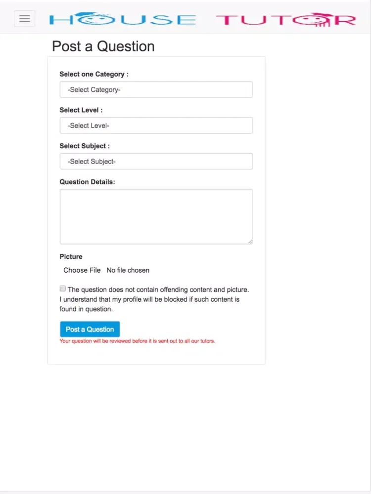 Ảnh chụp màn hình của House Tutor Singapore iPad 