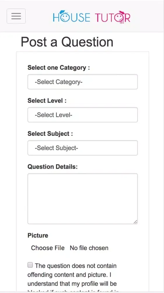 Ảnh chụp màn hình của House Tutor Singapore
