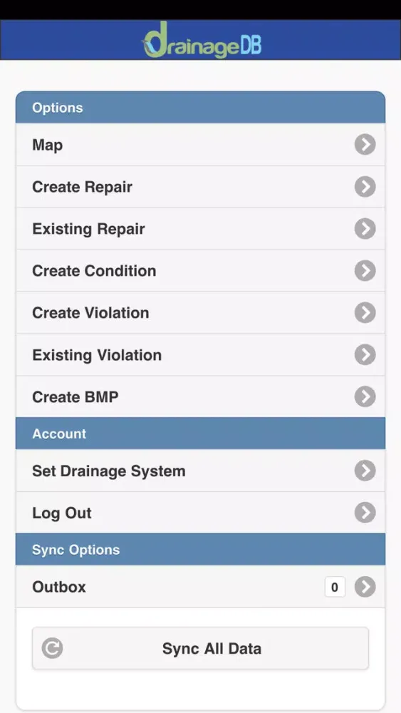 DrainageDB Screenshots