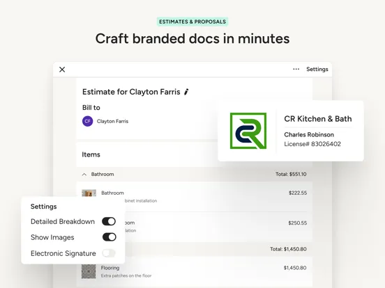 Houzz Pro: Business Management iPad  स्क्रीनशॉट