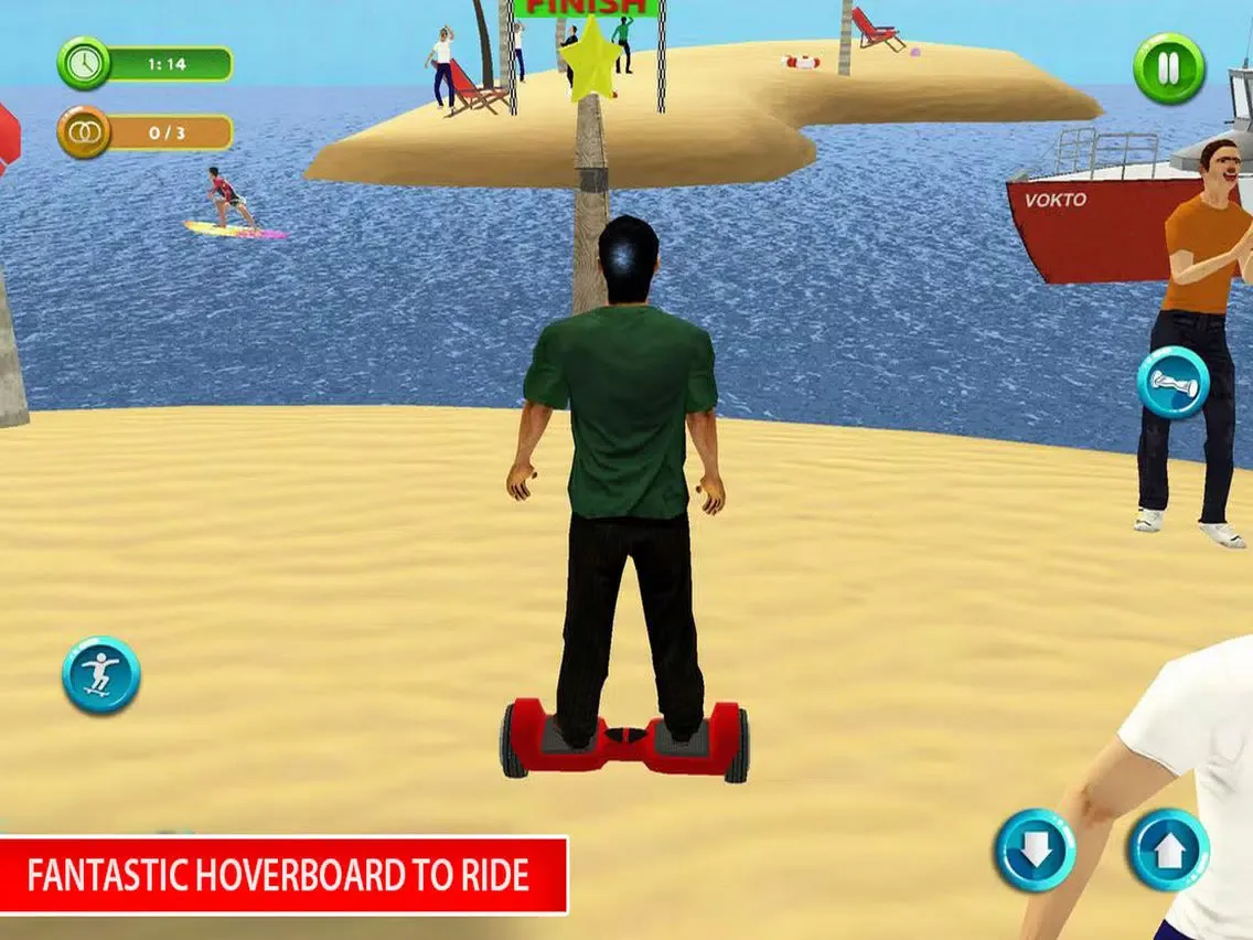 Riding Hoverboard Stunts Beach iPad  سکرین شاٹس