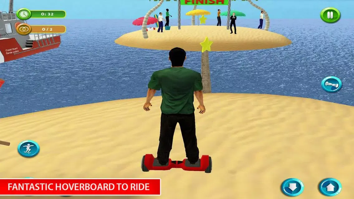 Riding Hoverboard Stunts Beach سکرین شاٹس