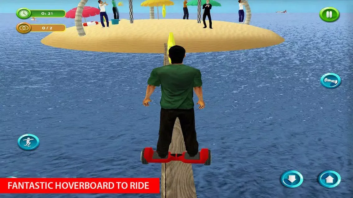 Riding Hoverboard Stunts Beach سکرین شاٹس