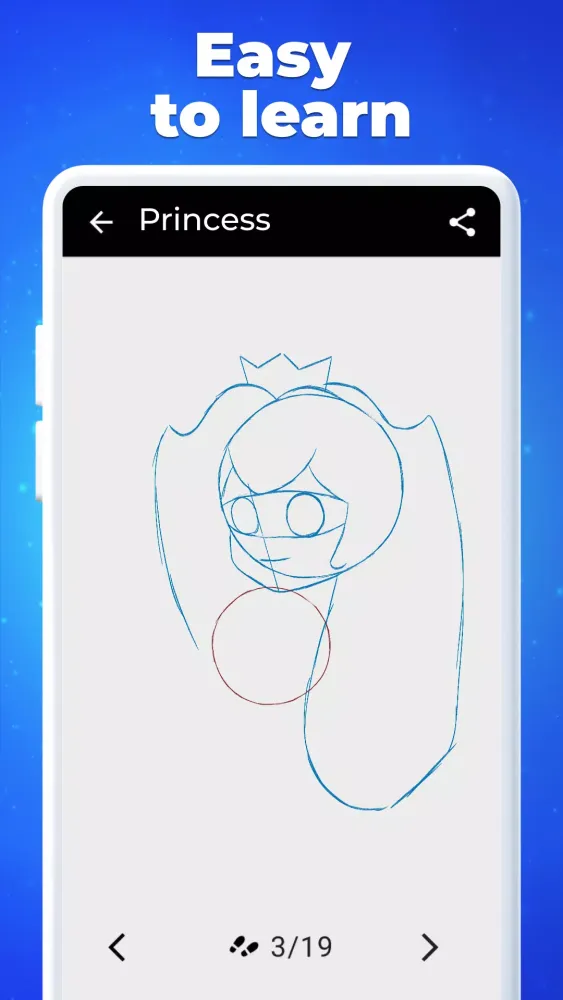 Capturas de tela do How to draw Princess