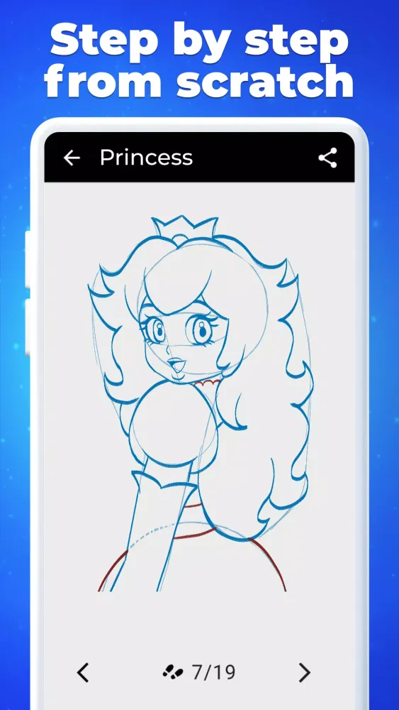 Capturas de tela do How to draw Princess