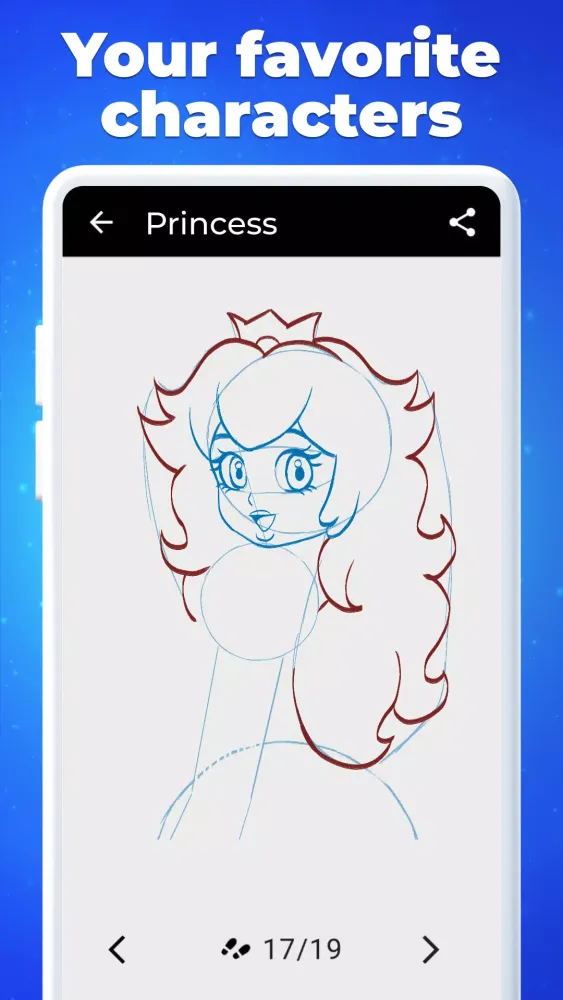Capturas de tela do How to draw Princess