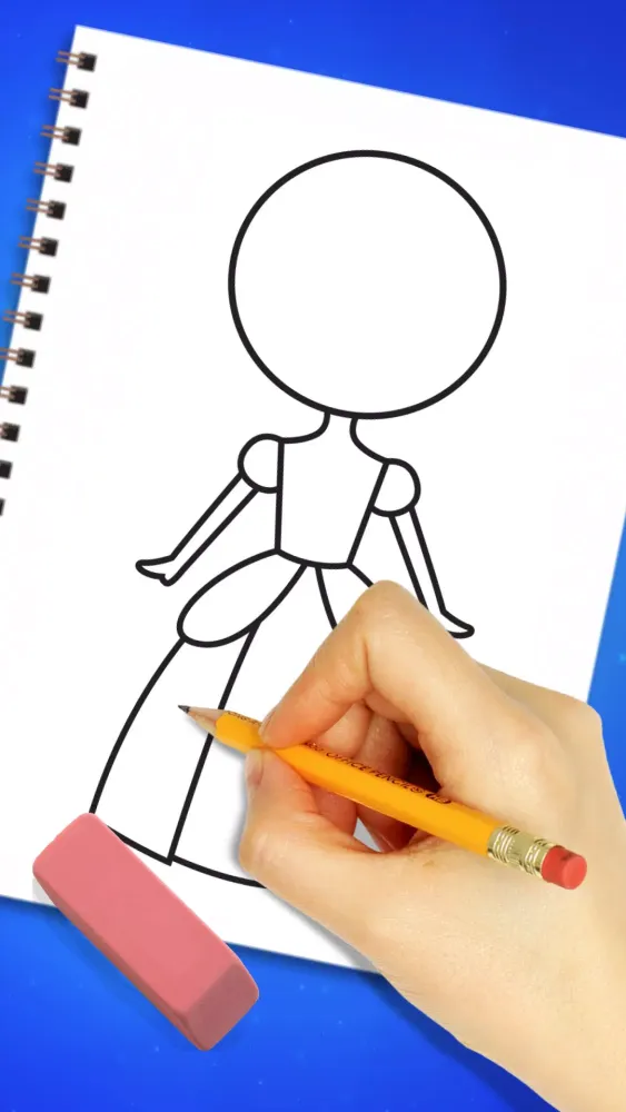 Capturas de tela do How to draw Princess