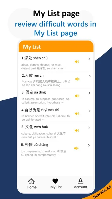 New HSK Test 3.0 Vocabulary スクリーンショット