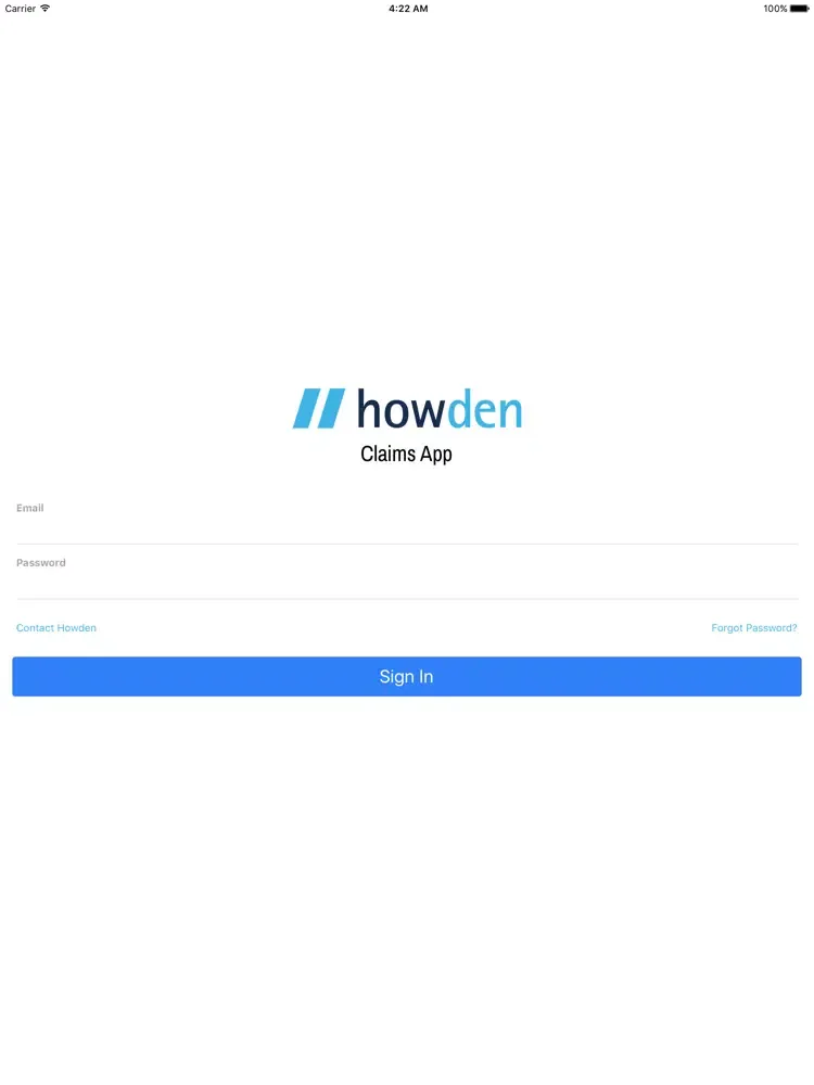 Zrzuty ekranu Howden Claims Tool iPad 