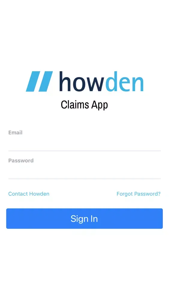 Zrzuty ekranu Howden Claims Tool