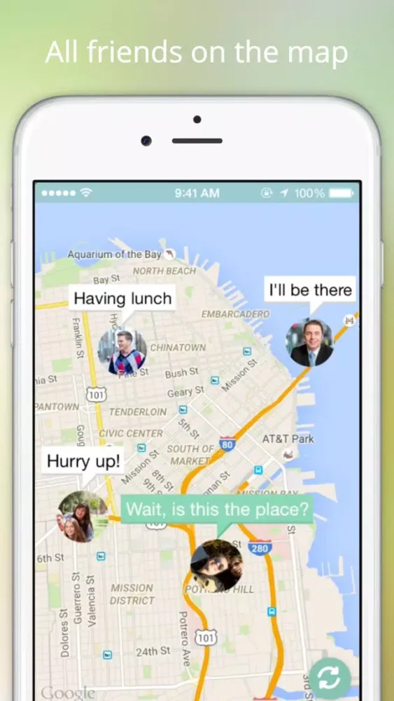 Ảnh chụp màn hình của Howler - Locate friends on the map