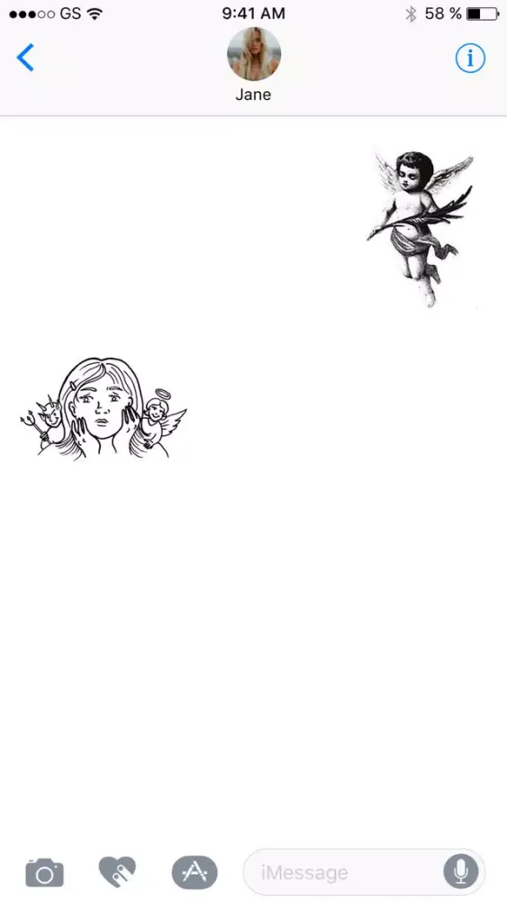 تصاویر Angel Two Sticker Pack