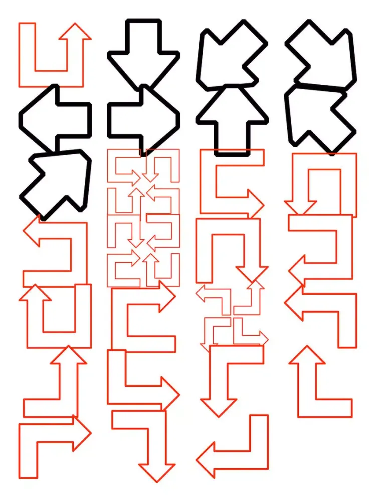 Capturas de tela do Arrows Three Sticker Pack iPad 