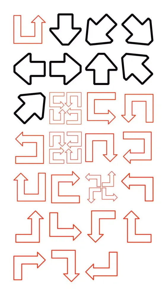Capturas de tela do Arrows Three Sticker Pack