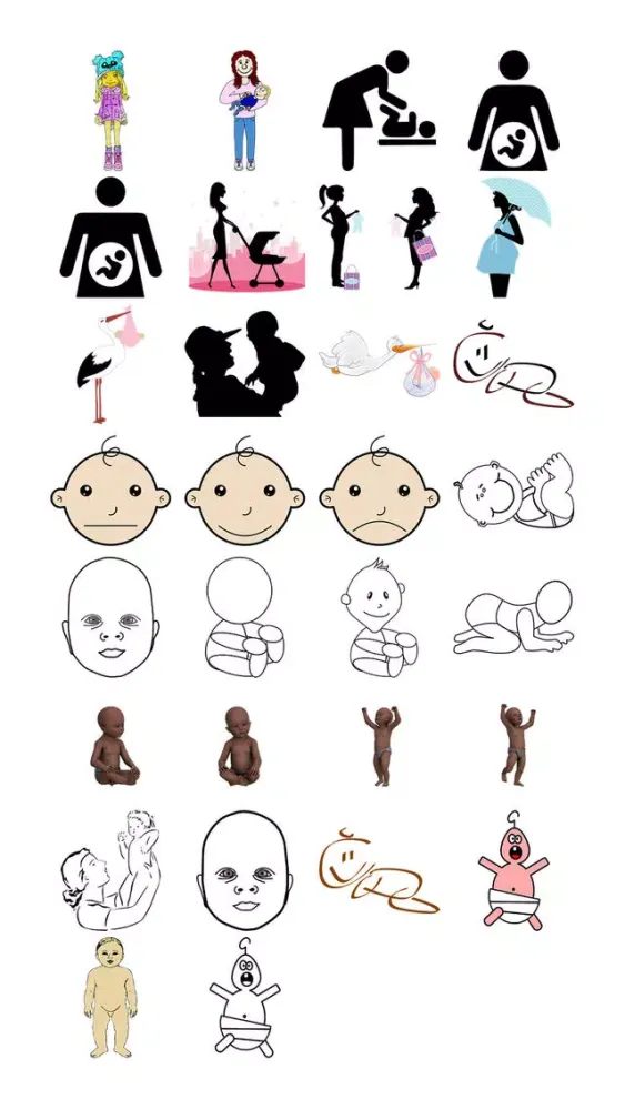 Tangkapan skrin Babies Eight Sticker Pack