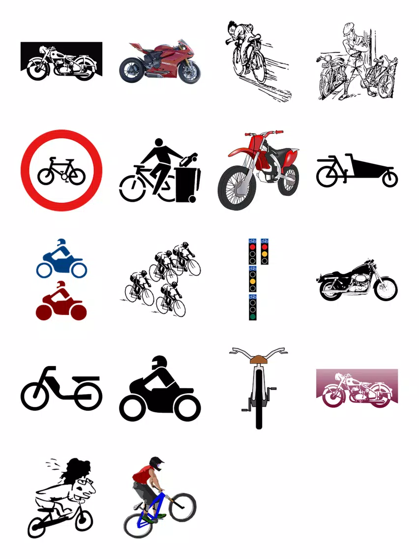 Ảnh chụp màn hình của Bikes Eight Sticker Pack iPad 