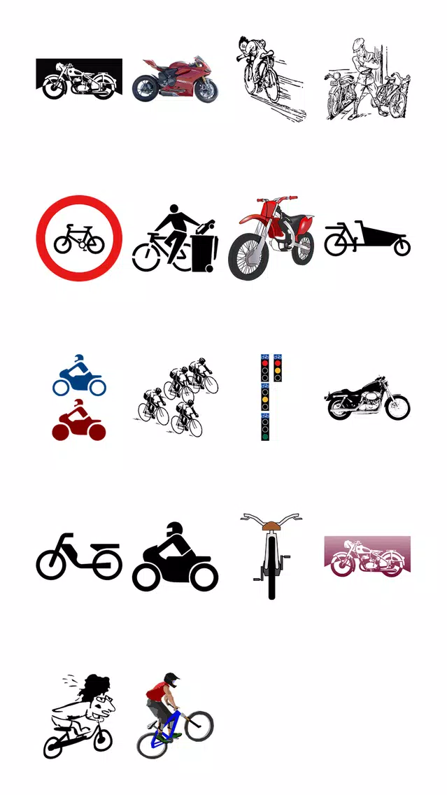 Ảnh chụp màn hình của Bikes Eight Sticker Pack