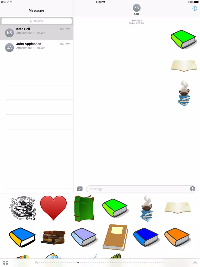 Capturas de tela do Book Stickers iPad 