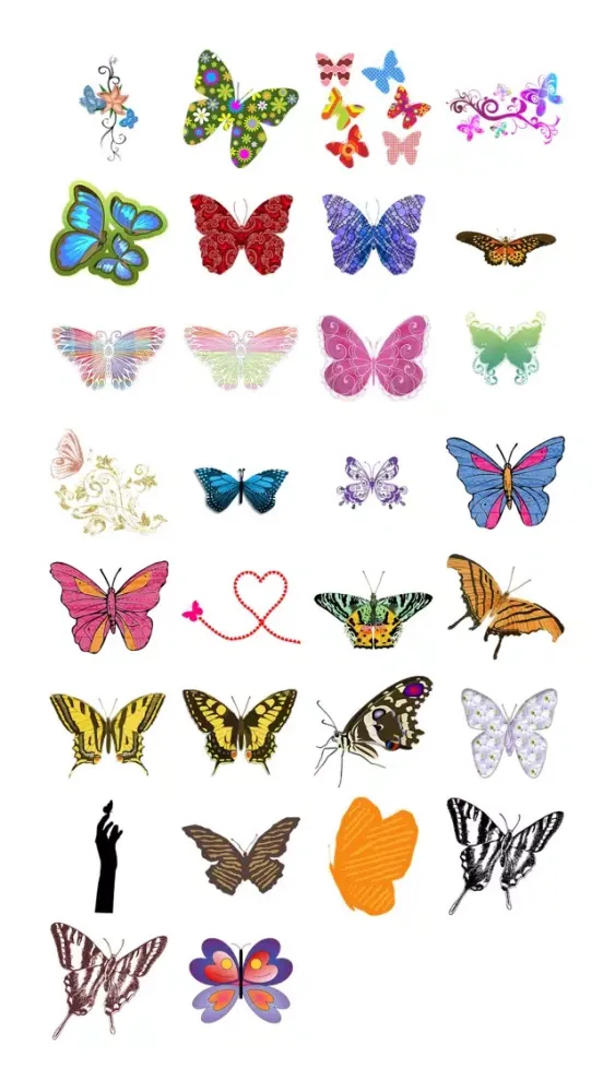 Ảnh chụp màn hình của Butterflies Three Sticker Pack