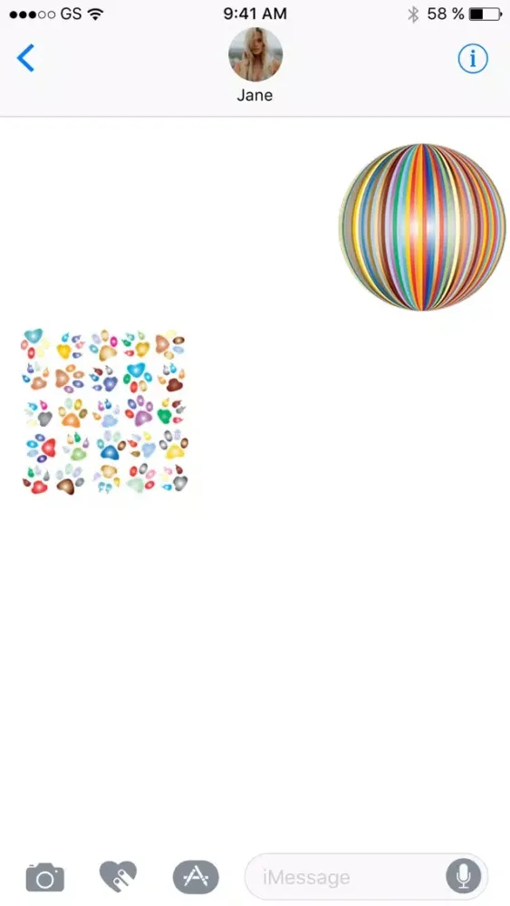 Zrzuty ekranu Colorful Four Sticker Pack!