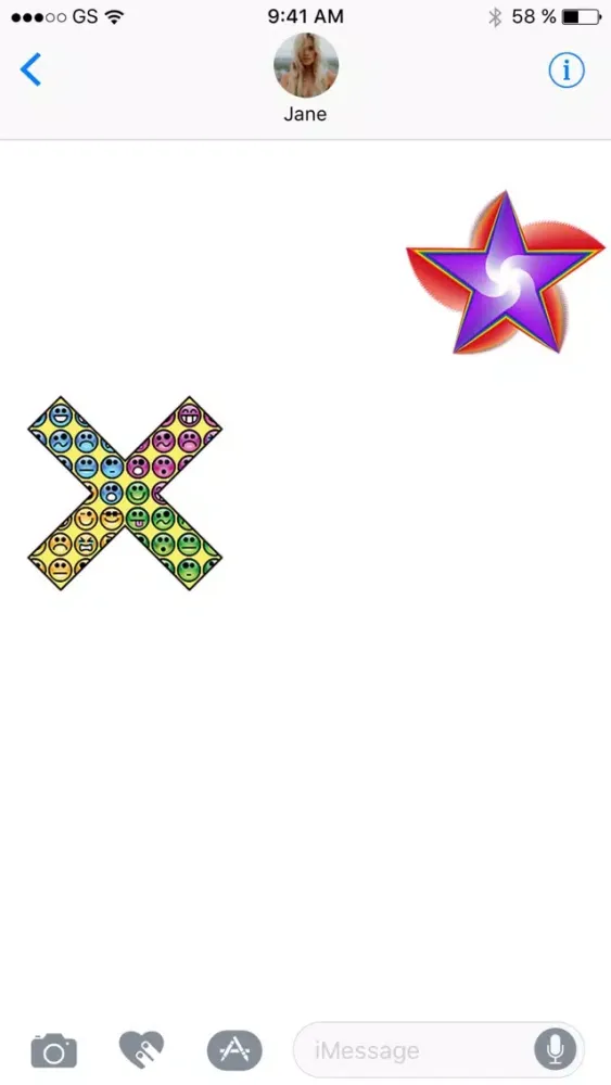 Zrzuty ekranu Colorful Four Sticker Pack!