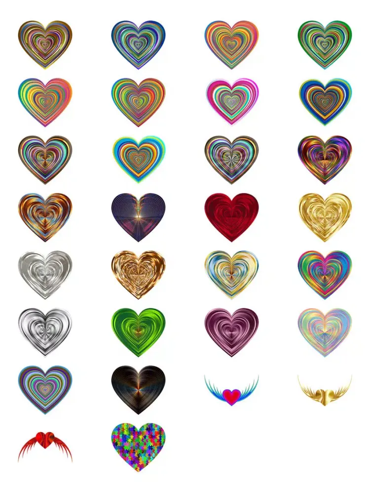 Captures d'écran de Colorful Hearts Sticker Pack iPad 