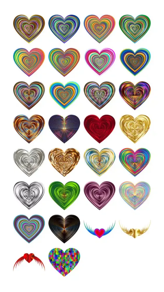 Captures d'écran de Colorful Hearts Sticker Pack