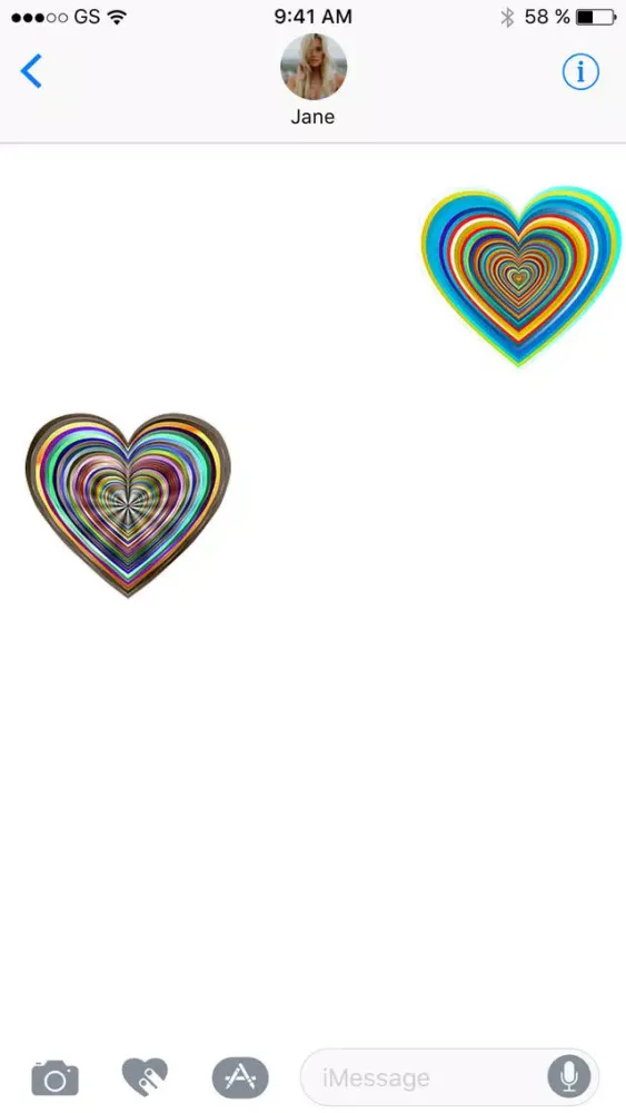 Captures d'écran de Colorful Hearts Sticker Pack